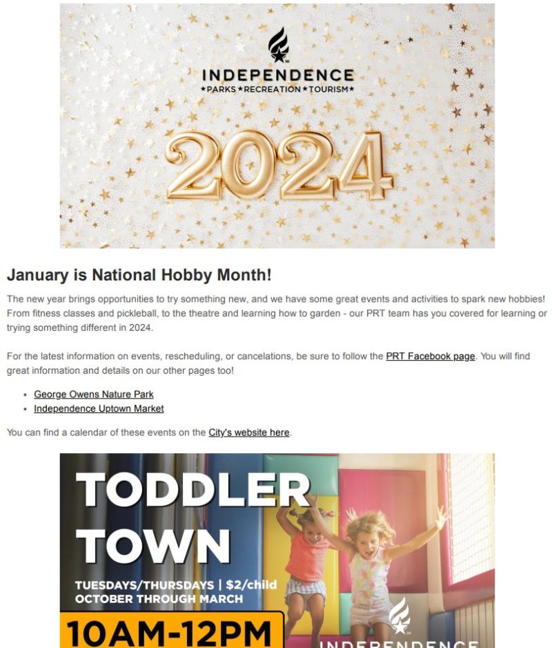 Image of the January Newsletter